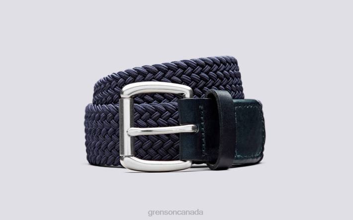 WOVEN BELT Navy 280D520 Unisex Grenson Accessories