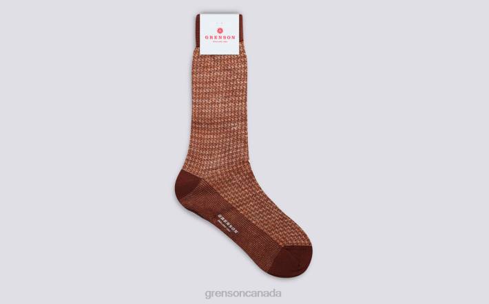 MINI BLOCK CHAIN SOCK Rust 280D491 Men Grenson Accessories