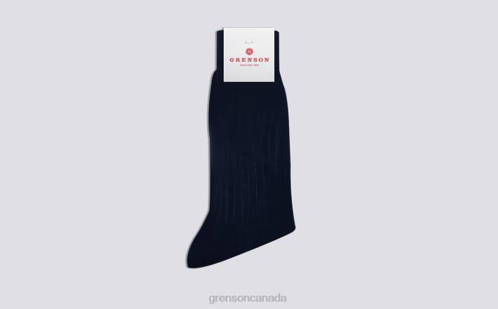 PLAIN RIB SOCK Navy 280D458 Men Grenson Accessories
