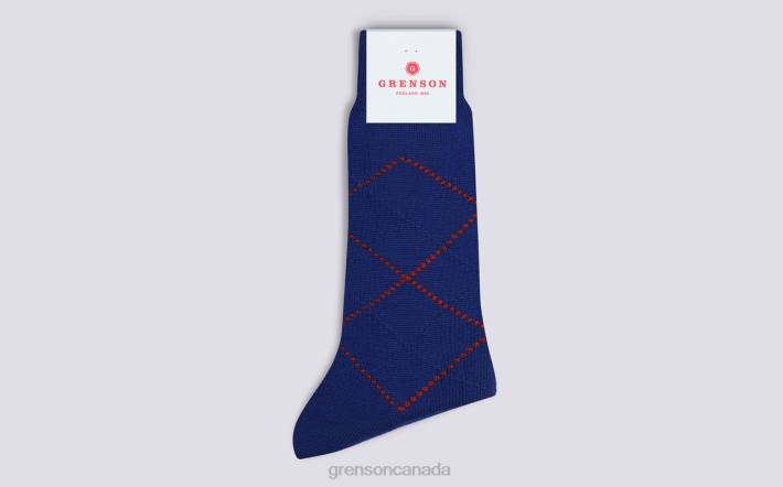 SIMPLE ARGYLE SOCK Blue 280D462 Men Grenson Accessories