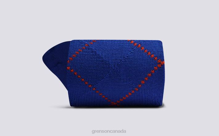 SIMPLE ARGYLE SOCK Blue 280D462 Men Grenson Accessories