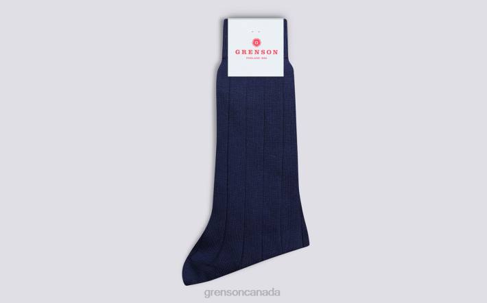 WIDE RIB SOCK Blue 280D494 Unisex Grenson Accessories