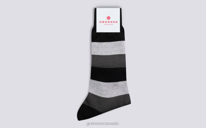 WIDE STRIPE SOCK Black 280D485 Men Grenson Accessories