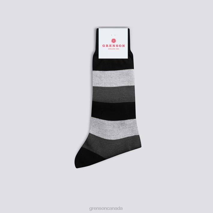 WIDE STRIPE SOCK Black 280D485 Men Grenson Accessories