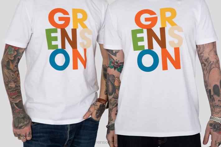 TEXT T-SHIRT White 280D527 Unisex Grenson Clothes