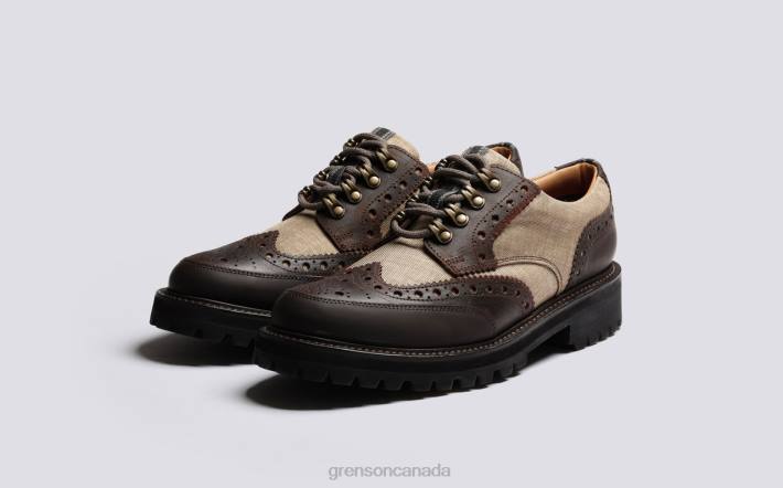ARCHIE TECH Beige 280D107 Men Grenson Brogues Shoes