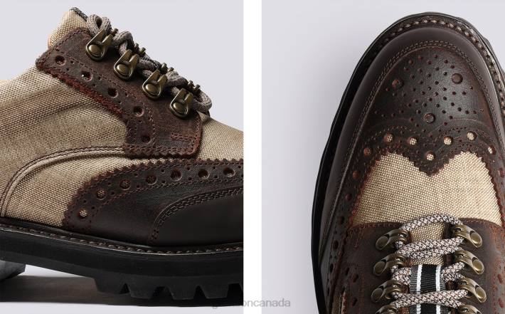 ARCHIE TECH Beige 280D107 Men Grenson Brogues Shoes