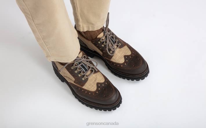 ARCHIE TECH Beige 280D107 Men Grenson Brogues Shoes