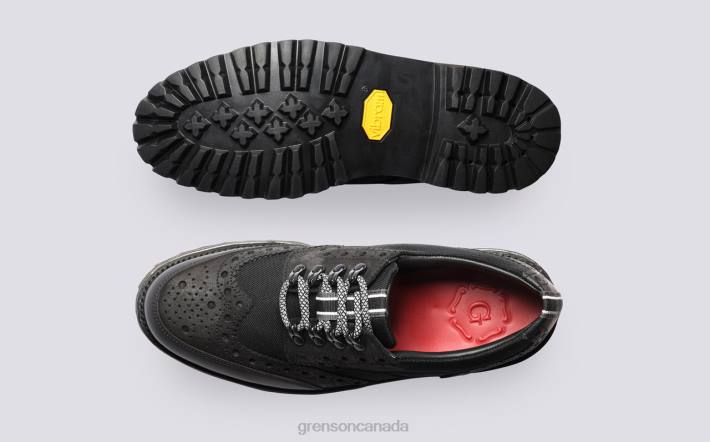 ARCHIE TECH Black 280D108 Men Grenson Brogues Shoes