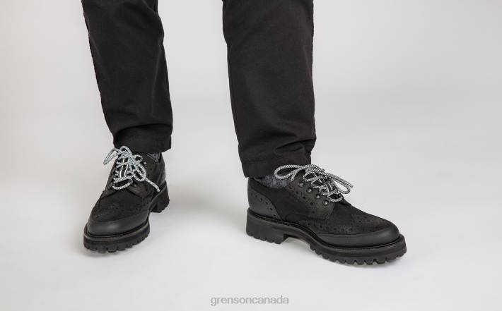 ARCHIE TECH Black 280D108 Men Grenson Brogues Shoes