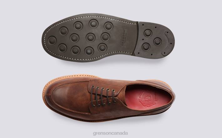 MAC Coffee 280D164 Men Grenson Derby Shoes
