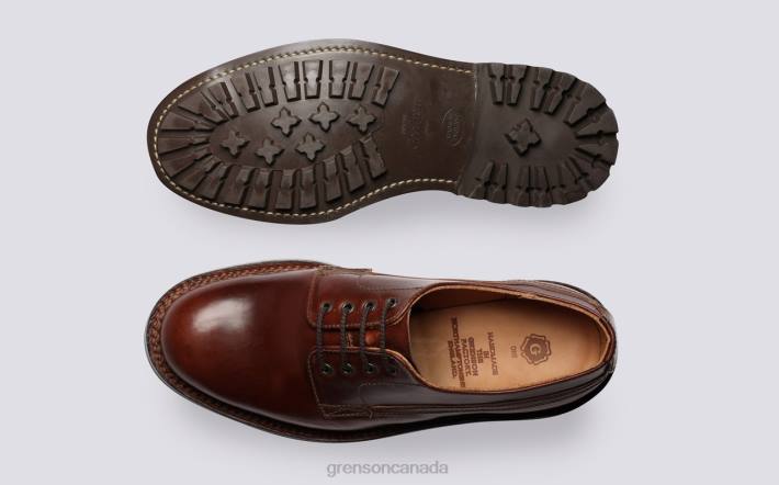 VICTOR Dark Brown 280D155 Men Grenson Derby Shoes
