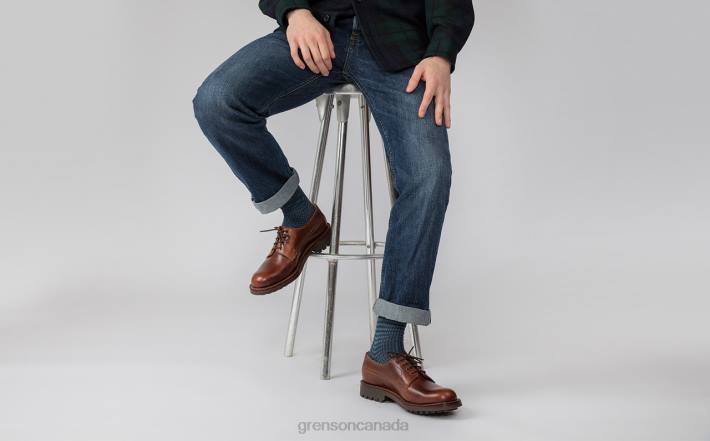 VICTOR Dark Brown 280D155 Men Grenson Derby Shoes