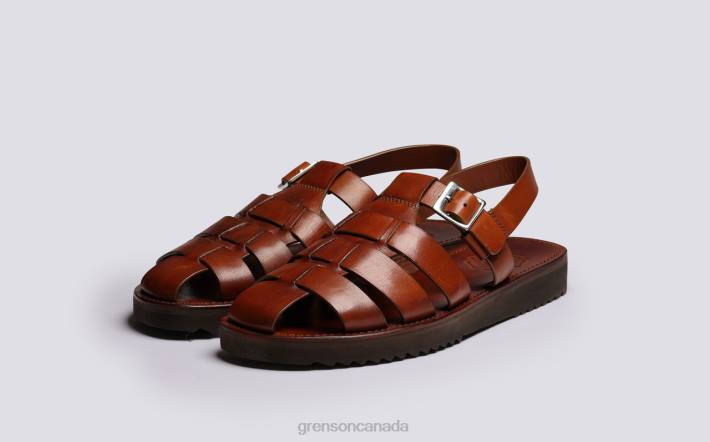 QUINCY Tan Handpainted 280D224 Men Grenson Sandals