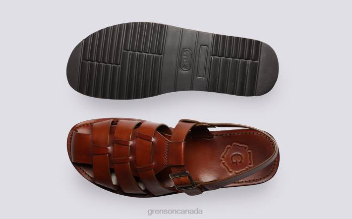 QUINCY Tan Handpainted 280D224 Men Grenson Sandals