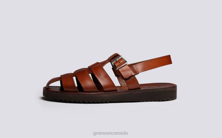 QUINCY Tan Handpainted 280D224 Men Grenson Sandals