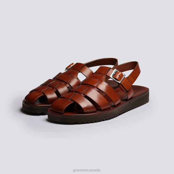 QUINCY Tan Handpainted 280D224 Men Grenson Sandals