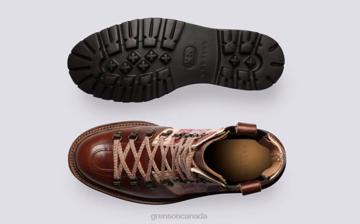 NANETTE X KITTEN GRAYSON Brown Floral 280D286 Women Grenson Boots