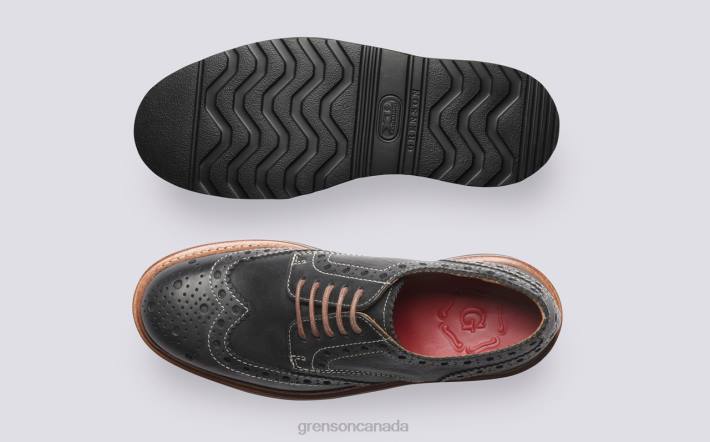 AVA Black 280D331 Women Grenson Brogues Shoes