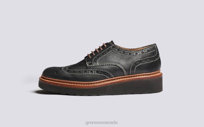 AVA Black 280D331 Women Grenson Brogues Shoes