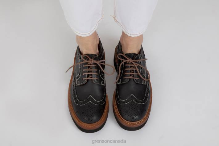 AVA Black 280D331 Women Grenson Brogues Shoes
