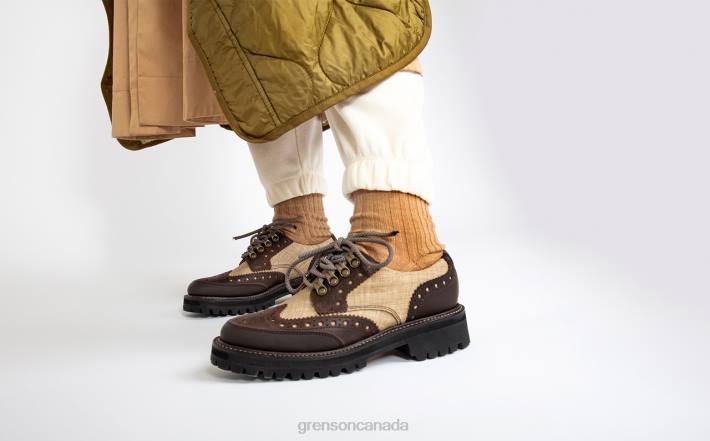 AVA TECH Beige 280D330 Women Grenson Brogues Shoes