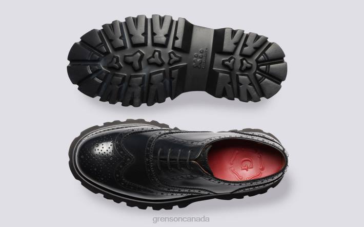 ROSE Black 280D334 Women Grenson Brogues Shoes