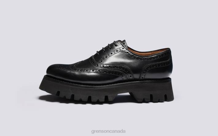 ROSE Black 280D334 Women Grenson Brogues Shoes