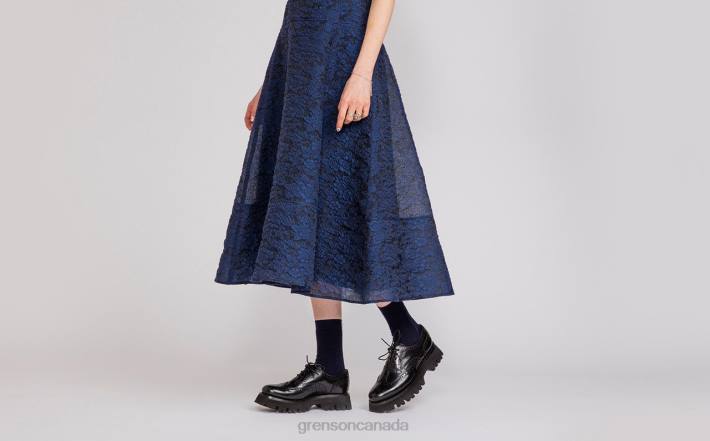 ROSE Black 280D334 Women Grenson Brogues Shoes