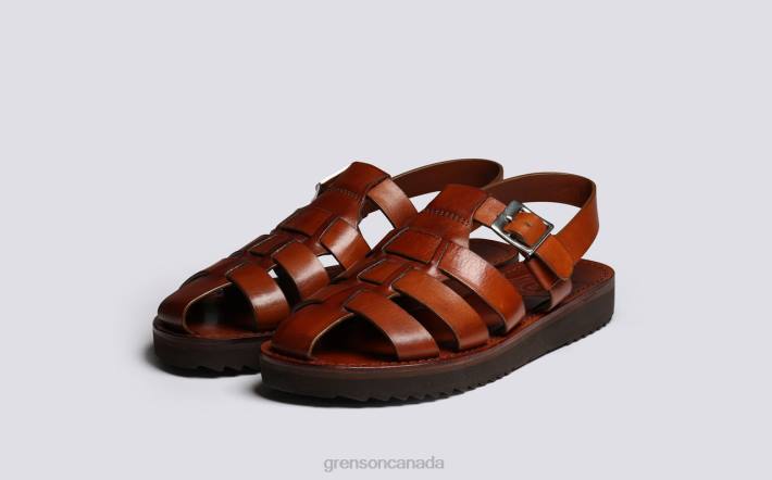 QUEENIE Tan Handpainted 280D384 Women Grenson Sandals