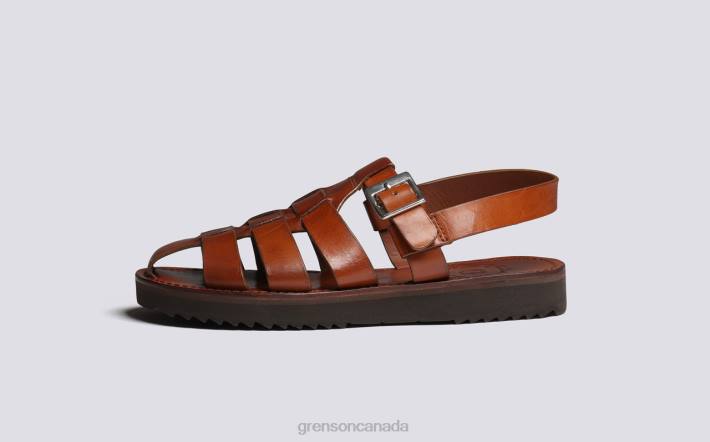 QUEENIE Tan Handpainted 280D384 Women Grenson Sandals