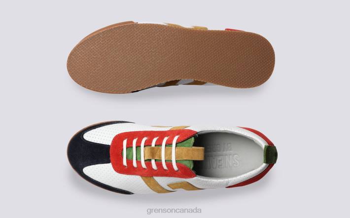 SNEAKER 51 Red/Green/White 280D347 Women Grenson Sneakers